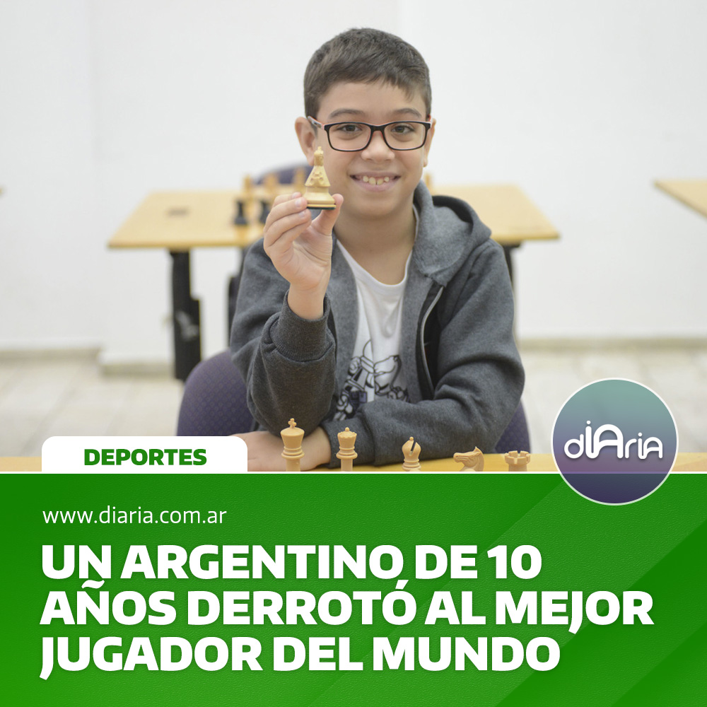 Un argentino de 10 años derrotó al mejor jugador del mundo