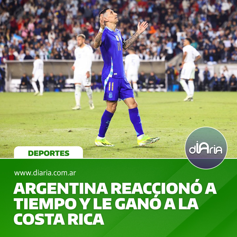 Argentina reaccionó a tiempo y le ganó a la Costa Rica