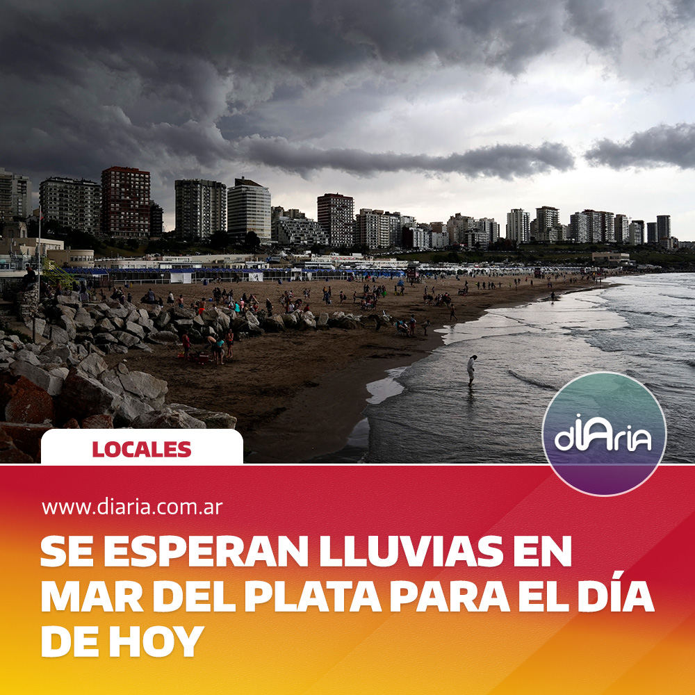 Se esperan lluvias en Mar del Plata para el día de hoy