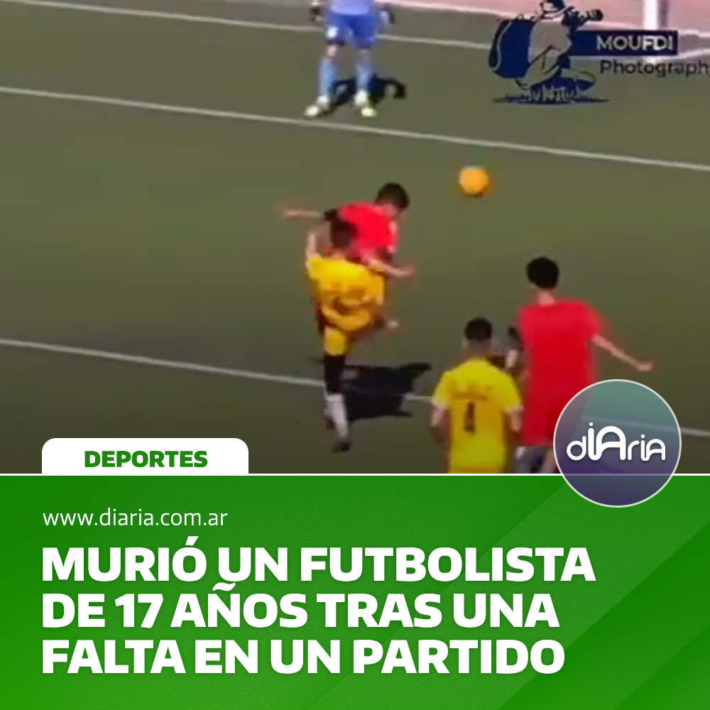 Murió un futbolista de 17 años tras una falta en un partido