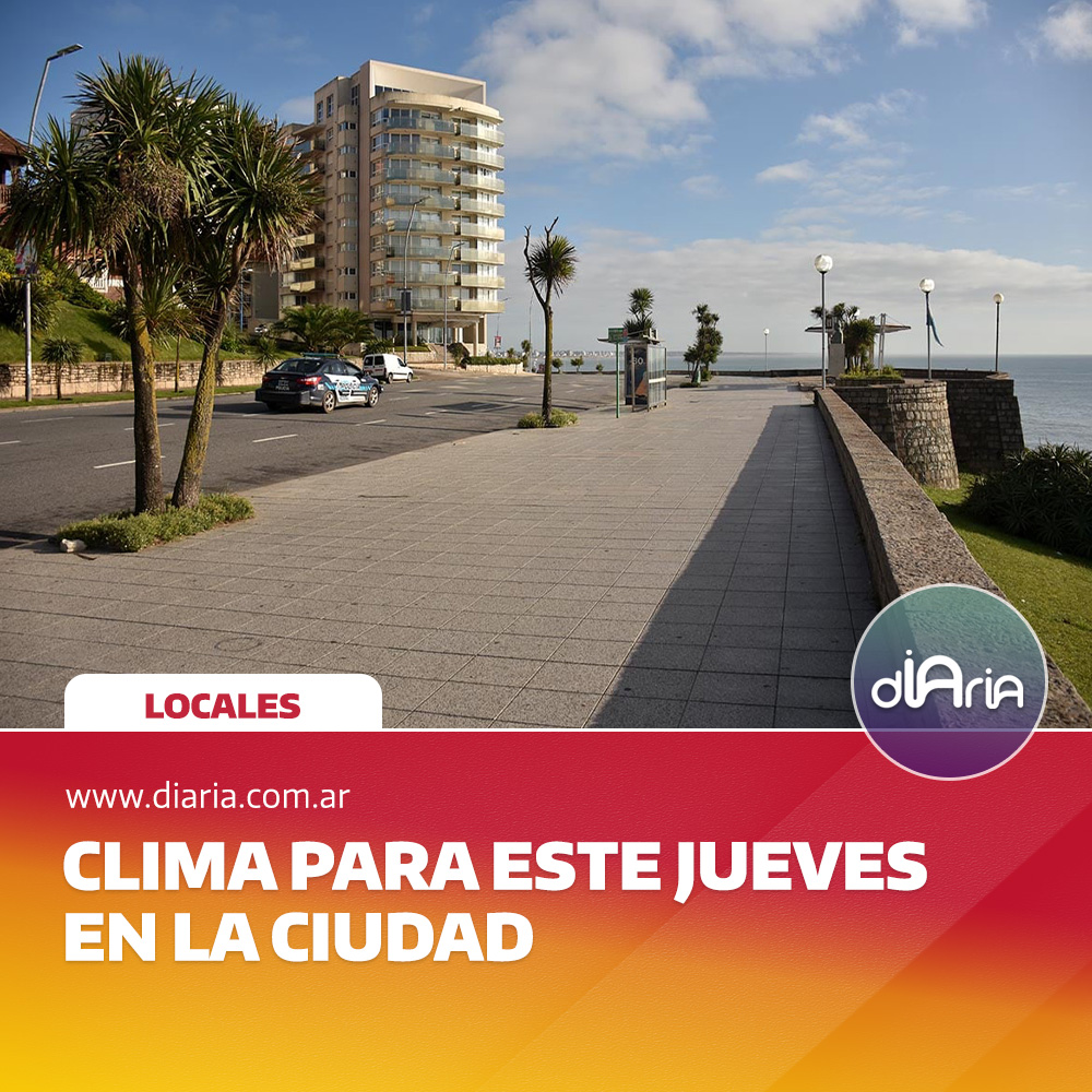 Clima para este jueves en la ciudad