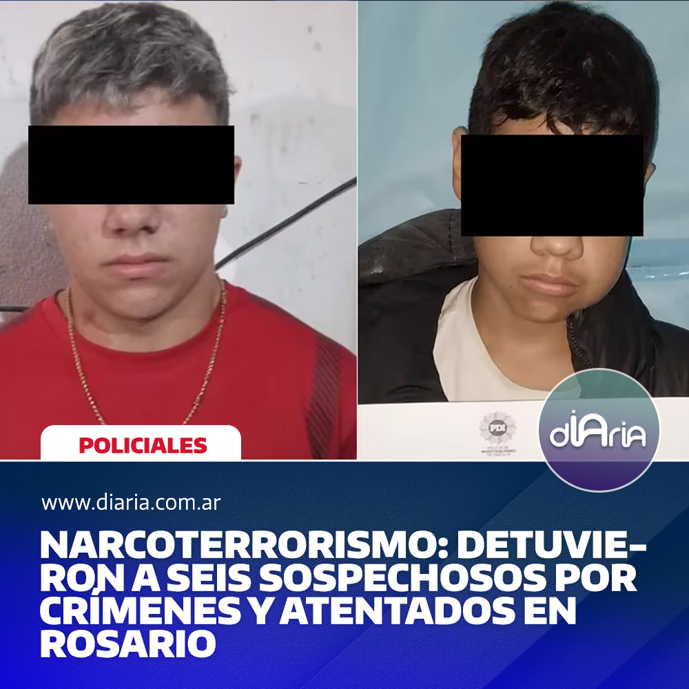Narcoterrorismo: detuvieron a seis sospechosos por crímenes y atentados en Rosario