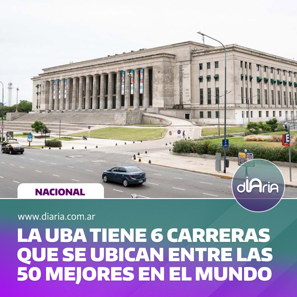 La UBA  tiene 6 carreras que se ubican entre las 50 mejores en el mundo