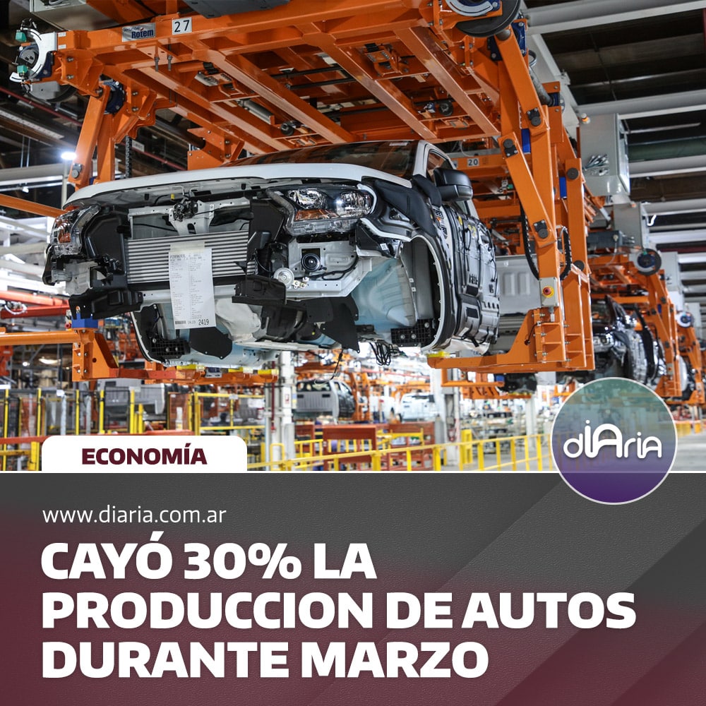 Cayó 30% la producción de autos durante marzo en argentina